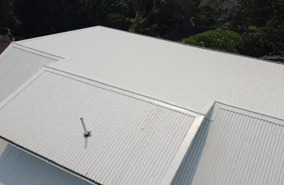 Freshly cleaned metal roof — Central Coast