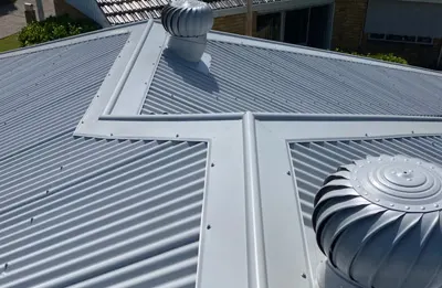 New metal roof replacement with ridge venting, Central Coast